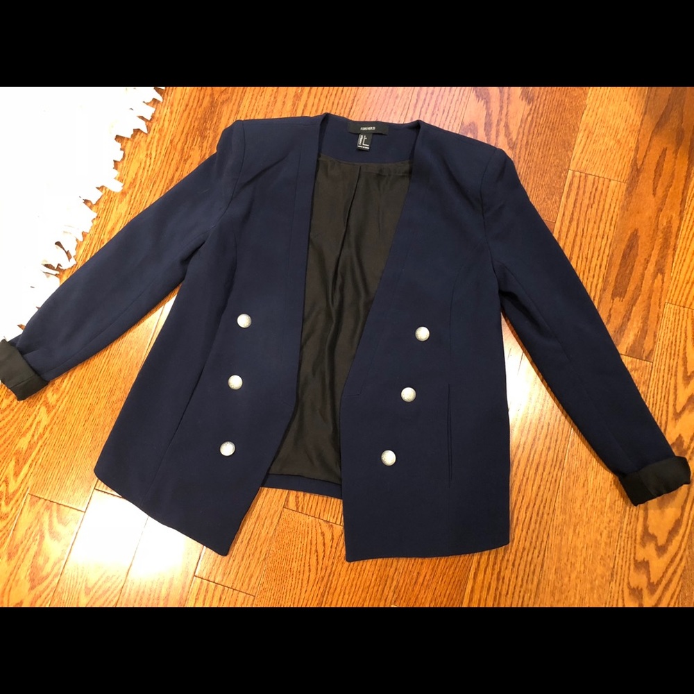 F21 Navy Blue Blazer